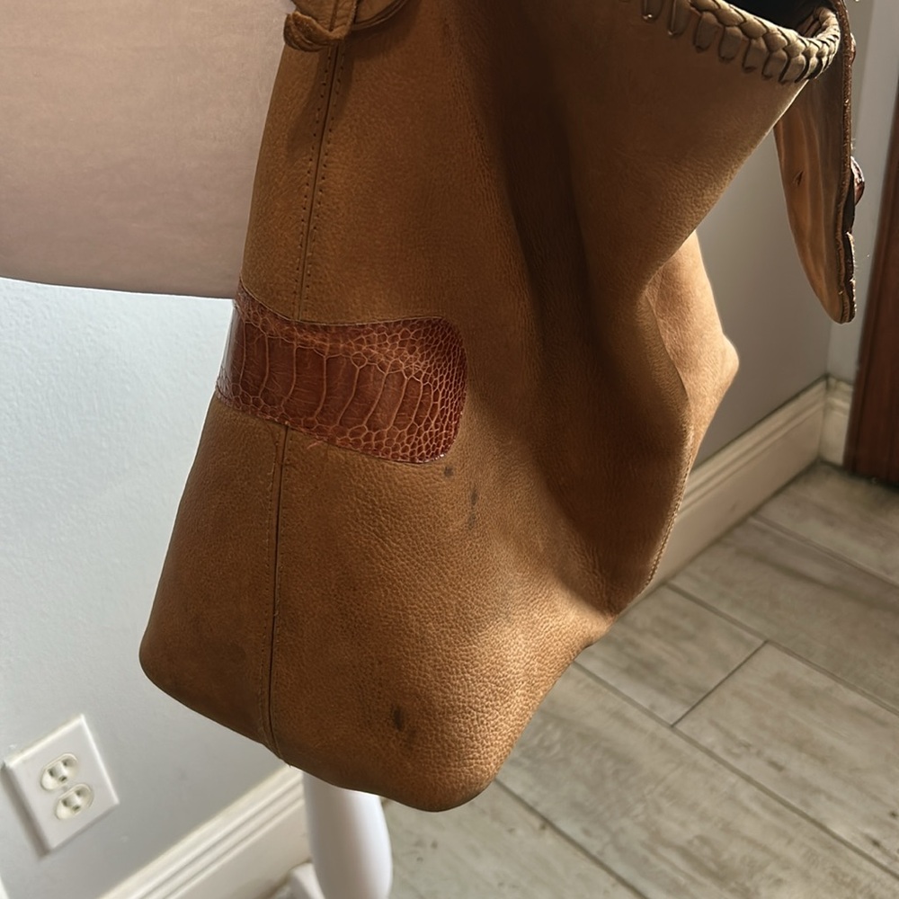 [Anna Trzebinski] Brown Crocodile Leather Handbag - Picture 4 of 9